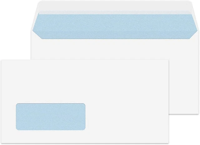 White DL Envelopes Window Purely Everyday Wallet Peel & Seal 100gsm 110 x 220mm
