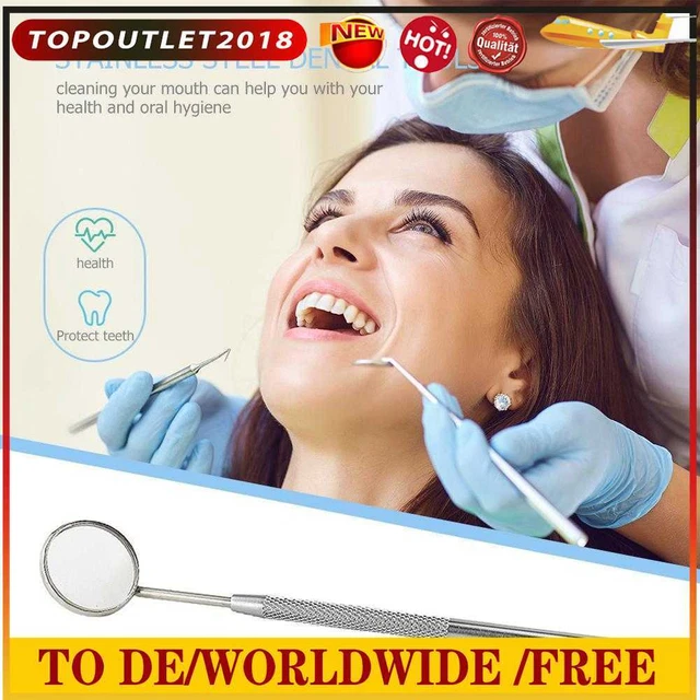 Strumento per esame orale specchio dentista specchio acciaio inox specchi bocca cura dei denti personali