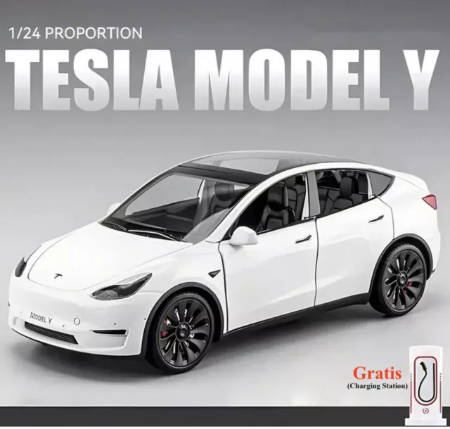 Modellauto Tesla Y SUV Rückziehfunktion Spielzeug/ Licht und Ton/ 1:24/ 5 Farben