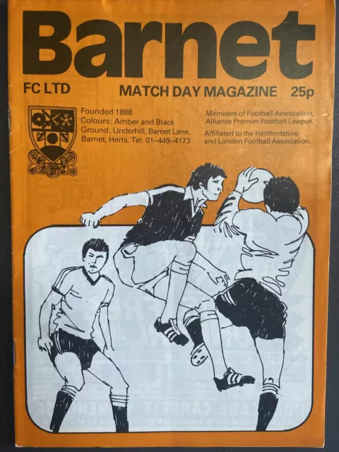 Barnet v Yeovil Town(Alliance Premier League 82/3) 2/10/82 FLD