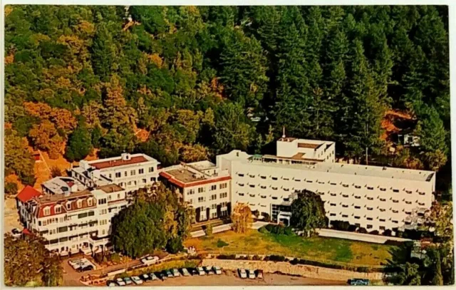 1960s St. Helena Sanitarium Hospital Postcard Napa Valley CA Aerial View Vintage
