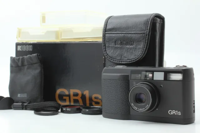 LCD Works [MINT w/ Box Filter] Ricoh GR1s Black Point & Shoot Film Camera JAPAN