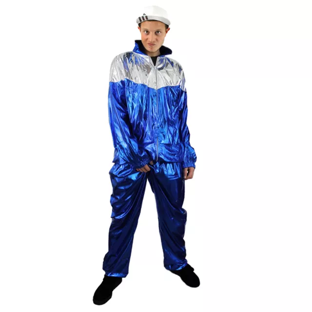 1980'S Scouser Costume Tracksuit Shell Suit Chav Mens 80'S Scouse Fancy Dress