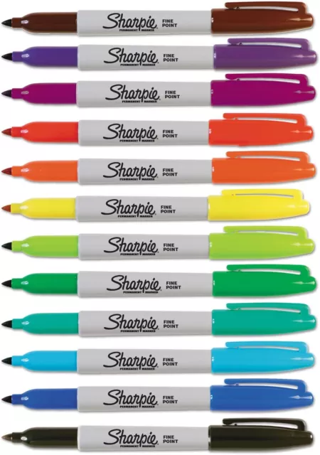 SHARPIE 30072 Permanent Markers Fine Point Classic Colors - 12 Count 3