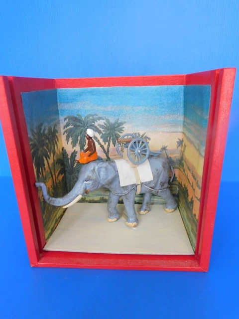 LUCOTTE (LG) ARMEE COLONIALE GRAND ELEPHANT AVEC CANON SUR LE