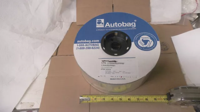 Autobag 3.5" x 9" x 2mil Polypropylene PPRF clear bags, one roll of 1500 bags