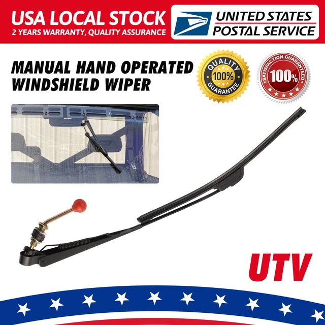 UTV MANUAL HAND Operated Windshield Wiper Motor Kit for Polaris RZR