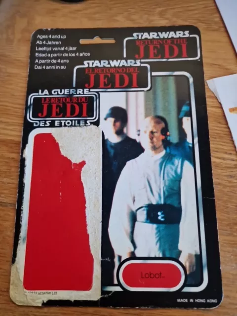 Lobot Tri Logo Cardback Vintage Star Wars 79 Posteriore Palitoy