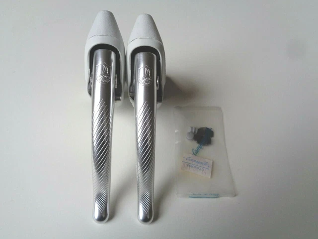 Leviers De Frein Campagnolo Record Vintage - Neufs Ancien Stock - Argent