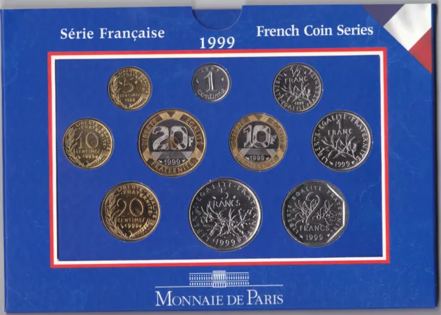 Coffret Monnaie De Paris  1999 Bu Fdc