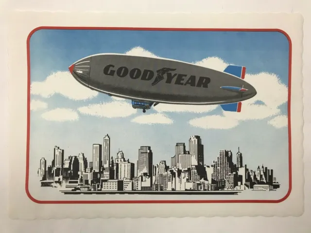 Vintage Good Year Paper Placemat 14”x9.75”