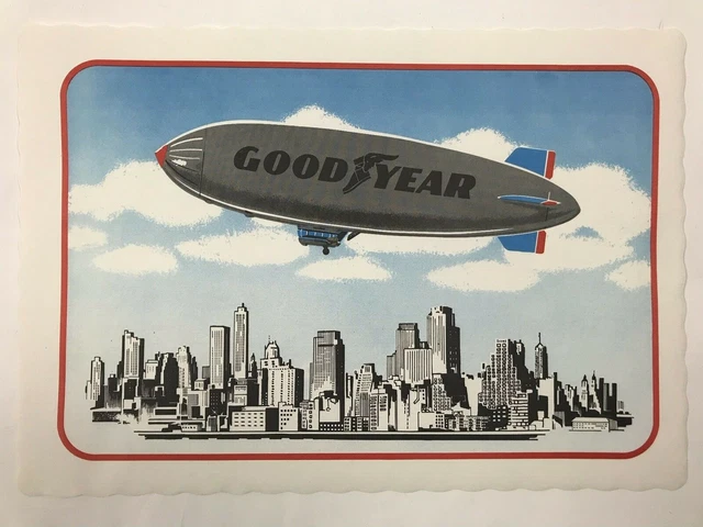 Vintage Good Year Paper Placemat 14”x9.75”