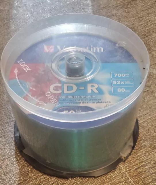 50 VERBATIM CD-R CDR 700MB 52X Logo Branded 80min Media Disc