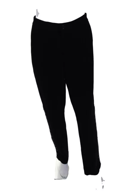 Ralph Lauren Collection Womens High Rise Button Trim Dress Pants Black Size 10