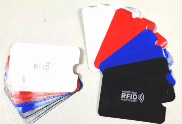 RFID Debit Credit Card Sleeve Wallet Blocking  Protector Contactless Holder Lot