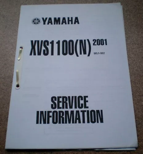 Service Information Yamaha XVS 1100A Stand 2001