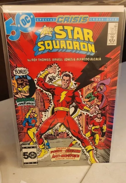 All Star Squadron 52 1985 DC Comics Shazam cover VF / NM- We Combine Shipping