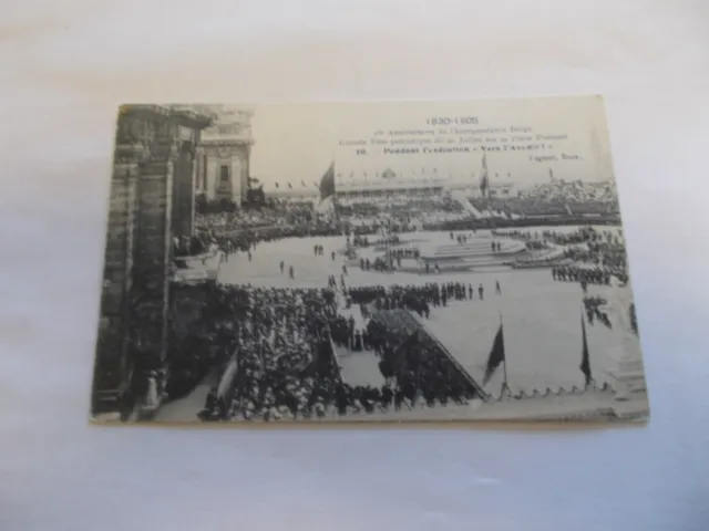 BELGIQUE 75éme ANNIVERSAIRE INDEPENDANCE BELGE 21 JUILLET 1905 PLACE POELAERT