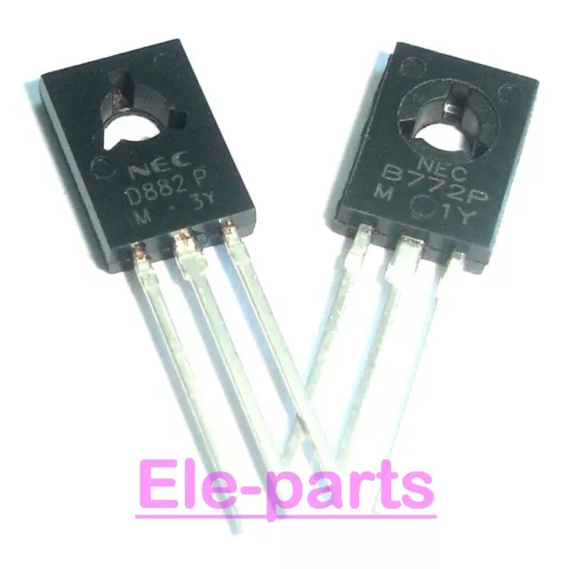 10 pairs 20 PCS 2SD882+2SB772 TO-126 D882 B772 NPN PNP POWER  Transistor