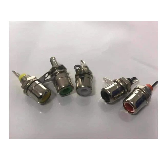 Connecteurs RCA Femelle Pour Circuit Imprimé à 90° - Lot De 2 Pièces - Neuf