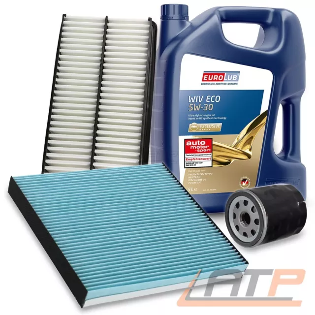 Inspektionspaket Filtersatz Set A+5L Eurolub 5W-30 Für Mazda 6 Gg Gh Gy 1.8 2.0