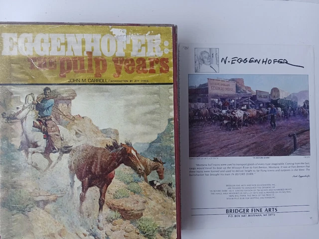 RARE SIGNED 1st Edition 1975 Nick EGGENHOFER THE PULP YEARS Book / 1 OF 250