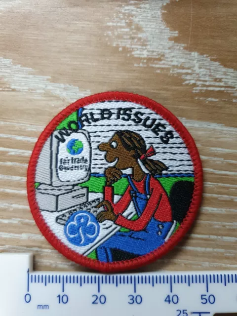 Girl Guides Girl Guiding world issues interest Patch badge New Obsolete