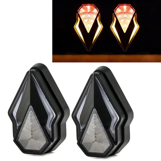 Motorcycle Parts 2x White/Amber Switchback LED Turn Signal DRL Light Strips For Motorcycle - AUXITO Motorcycle Turn Signals Light - Foto 3