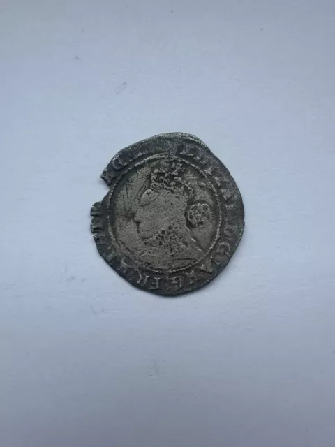 Elizabeth 1st sixpence 1596 silver hammered coin