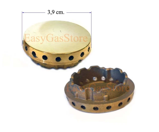Set Spartifiamma Per Cucine Gas Ariston E Indesit - 4 Pezzi In Ottone, Diametri 90, 60, 60, 40 Mm - Foto 9