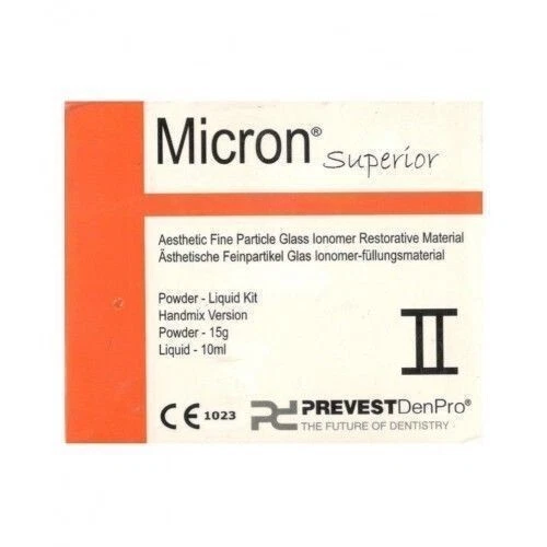 2 X Permanant Glass Ionomer Dental Restorative Cavity Filling Cement Micron