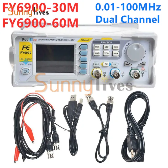 FY6900 Function Arbitrary Waveform Generator Pulse Signal Frequency Counter