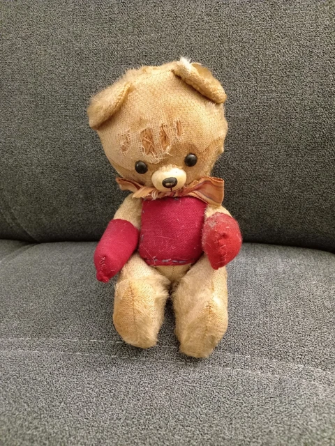 Très ancienne peluche ours de la marque Anima vers 1960 Made in France