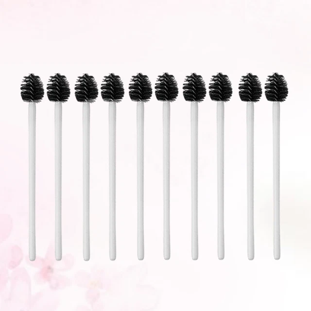 100 piezas Cepillos para pestañas Manija Desechable Varilla Lisa Maquillaje Cepillos para pestañas