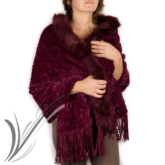 Coprispalle Per Concerti Sciarpa Poncho Donna Invernale Rossa - Maglione Lavorato A Maglia Con Grande Scollo Elegante Sciarpa Cardigan Lavorata A Maglia - 8