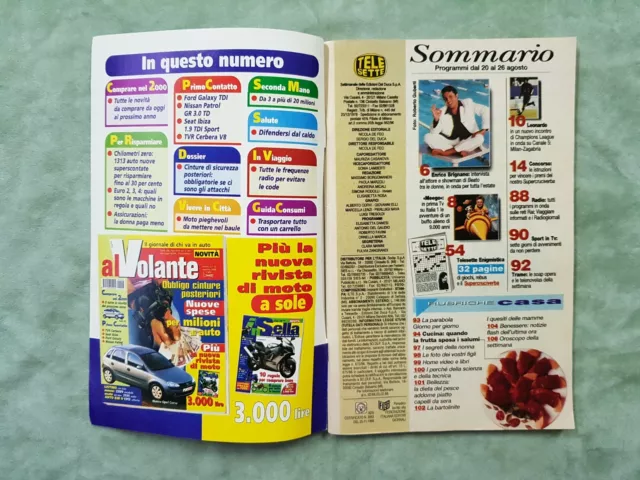 35) Telesette Italian Magazine N 34/2000 Leonardo Milan Brignano Pinchot Figo 2