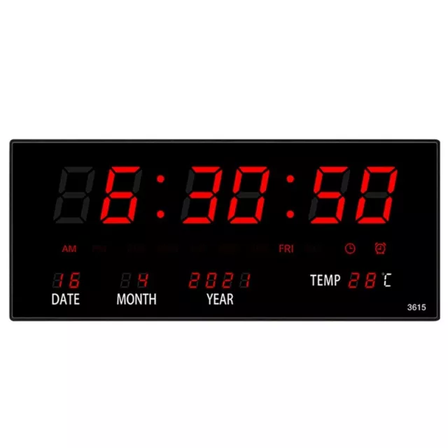 Reloj Electr??Nico con Calendario Perpetuo LED Reloj de Pared Digital Alarma5355
