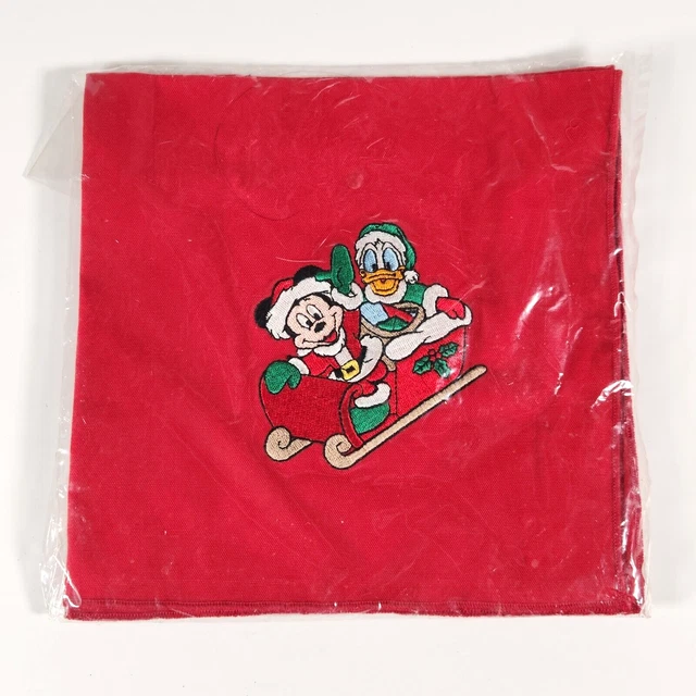 DISNEYS CHRISTMAS COLLECTION Mickey Mouse Donald Duck Table Placemat Red £9.80 PicClick UK