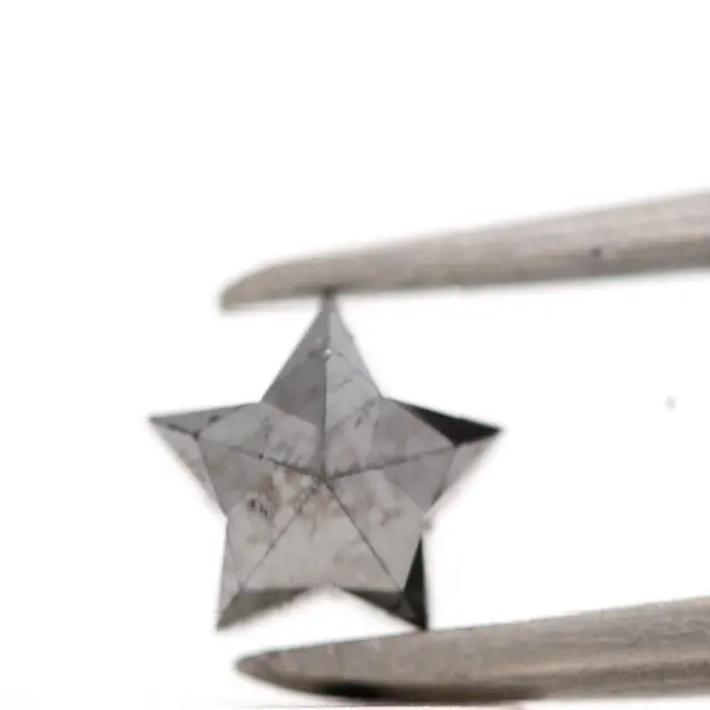 gorgeous star cut diamond for jewelry fancy black color loose diamond 0.55 ct