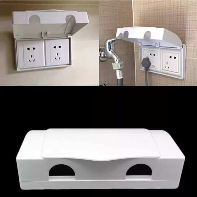 1Pcs Child Safety Socket Protector Electric Plug Cover Double Socket Splash Box