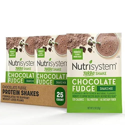 Nutrisystem? Mezcla de batido de proteínas y probióticos Chocolate Fudge Turbo ayuda a apoyar