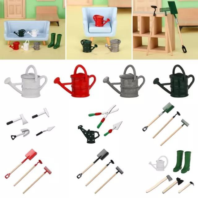 House Wood Hoe Shovel Doll Farming kits Miniature Tools Dollhouse Accessories