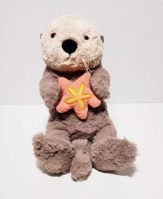 Monterey Bay Aquarium Cute Soft Sea Otter Holding Starfish Plush Toy 16" EUC