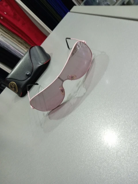 Ray-Ban RB 3211 Small Mascherina Rosa  Lenti Rosa Buone Condiz. Con Fodero M178 2