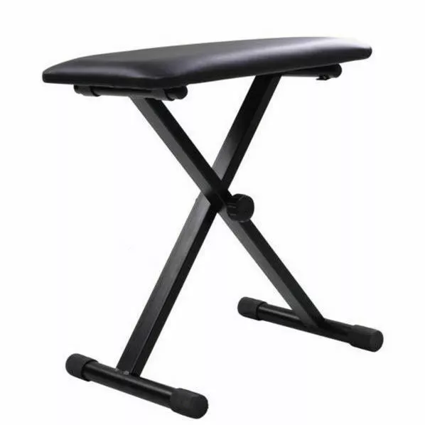 Portable Piano Stool Adjustable Folding 3 Way Keyboard PU Leather Bench Seat