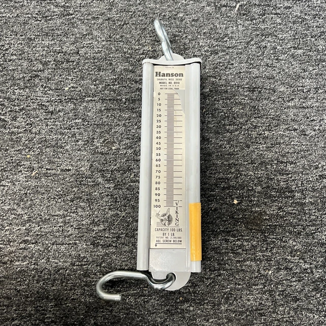 VINTAGE HANSON VIKING Hanging Scale 100 LB Capacity Model 8910 45.00