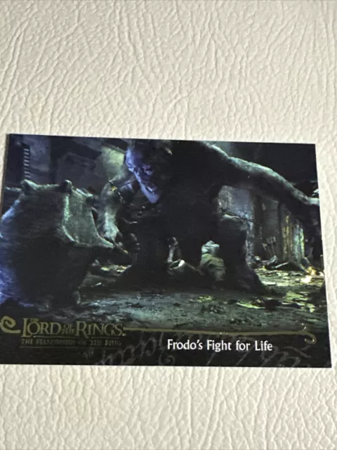 LOTR Fellowship Of The Ring #70 Frodo's Fight For Life Trading Card Topps 2001