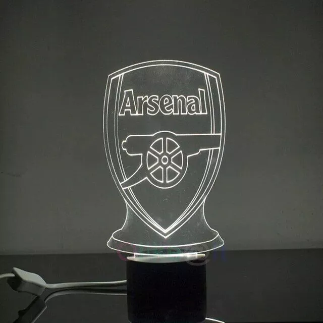 Arsenal FC Soccer Football 3D LED Night Light Bluetooth Music Lamp Home Decor