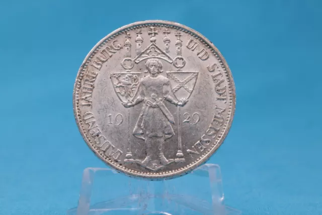 Weimarer Republik 3 Reichsmark 1929 E Meissen Silber VZ Jaeger 338
