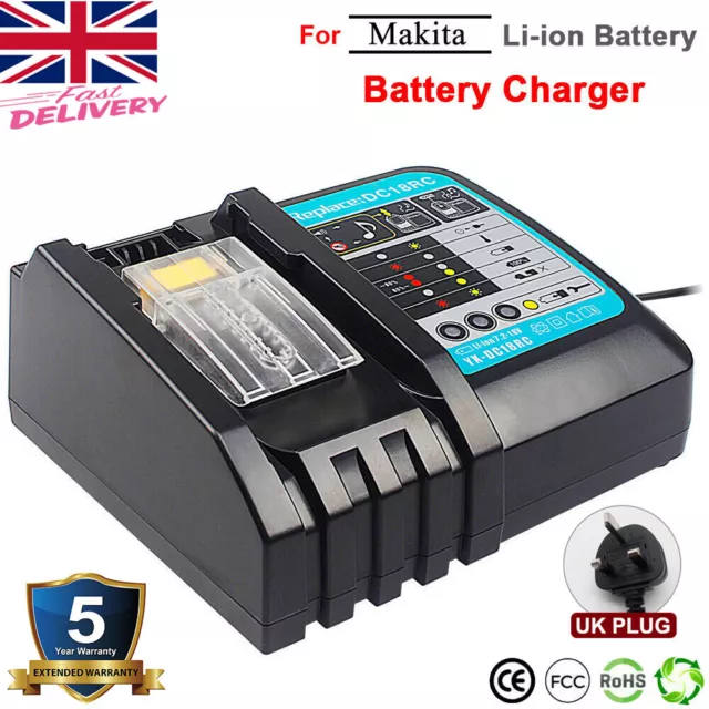 Fast Battery Charger Fit For Makita BL1830 BL1840 BL1850 7.2V-18V 3A LCD Display